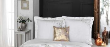 Cotton/Satin bed linen with embroidered