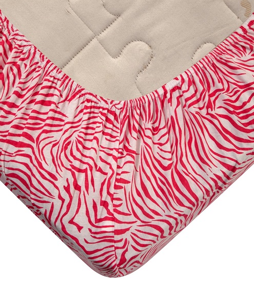 JERSEY KNIT SAFARI PRINTED  FITTED SHEET